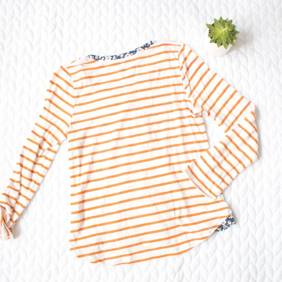 Postmark | Anthro Stripe Ruffle Long Sleeve Shirt - Picture 7 of 7